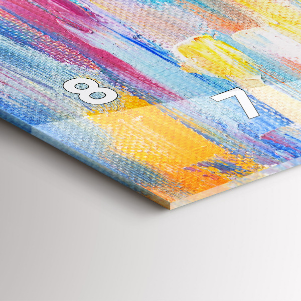 Ceas orizontale de perete din sticlă Cuplu în ploaie