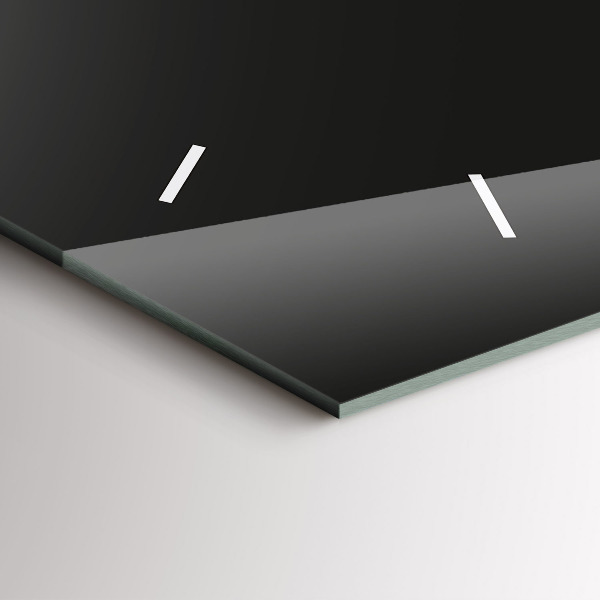 Ceas orizontale de perete din sticlă Elefant colorat