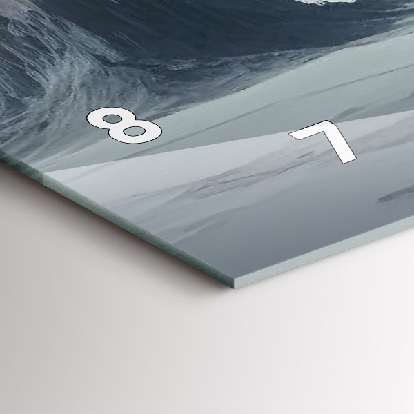 Ceas orizontale de perete din sticlă Omul Planetă Spațială