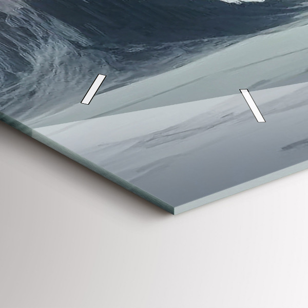 Ceas orizontale de perete din sticlă Omul Planetă Spațială