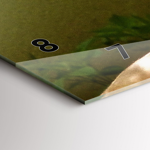 Ceas orizontale de perete din sticlă Portretul unui leu