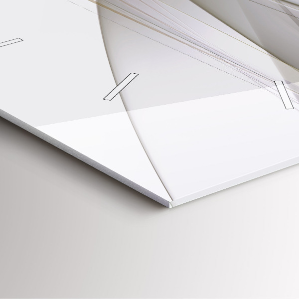 Ceas pătrat de perete din sticlă Abstracție strălucitoare