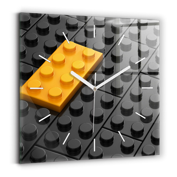 Ceas pătrat de perete din sticlă Blocuri de jucărie