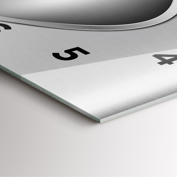 Ceas pătrat de perete din sticlă Abstracția metalului gri