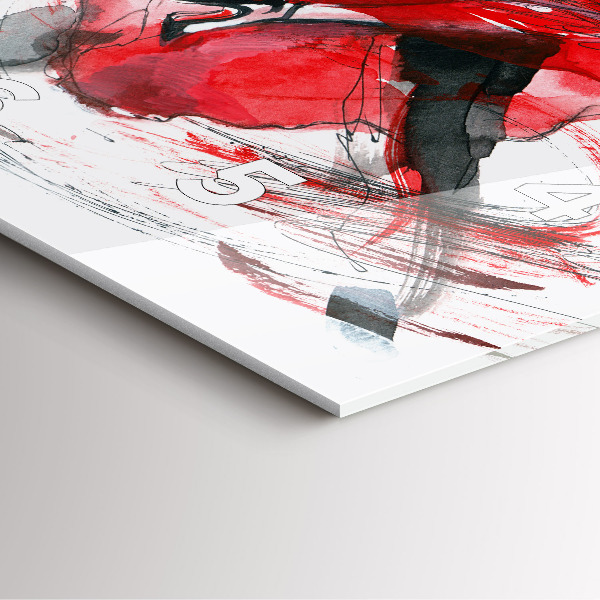 Ceas pătrat de perete din sticlă Cuplu dansator