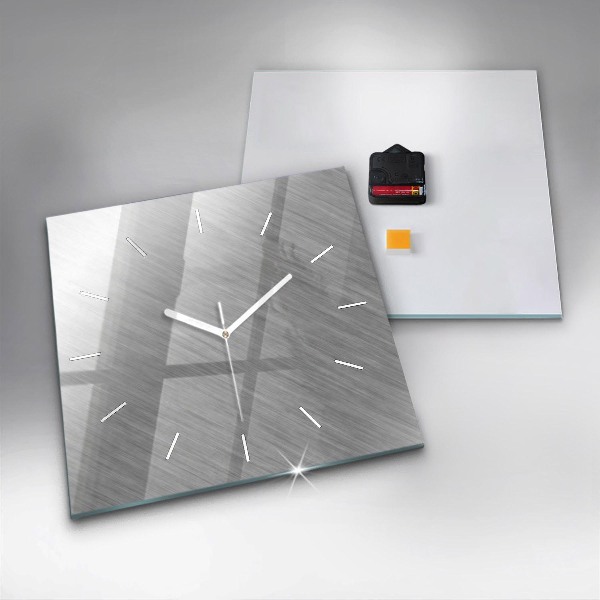 Ceas pătrat de perete din sticlă Perete metalic