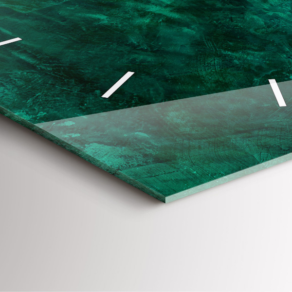 Ceas pătrat de perete din sticlă Perete de smarald