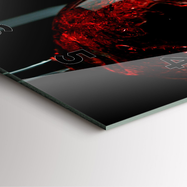 Ceas pătrat de perete din sticlă O sticlă de vin