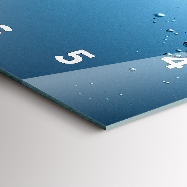 Ceas pătrat de perete din sticlă Vedere sub apă