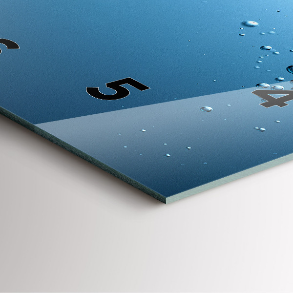 Ceas pătrat de perete din sticlă Vedere sub apă