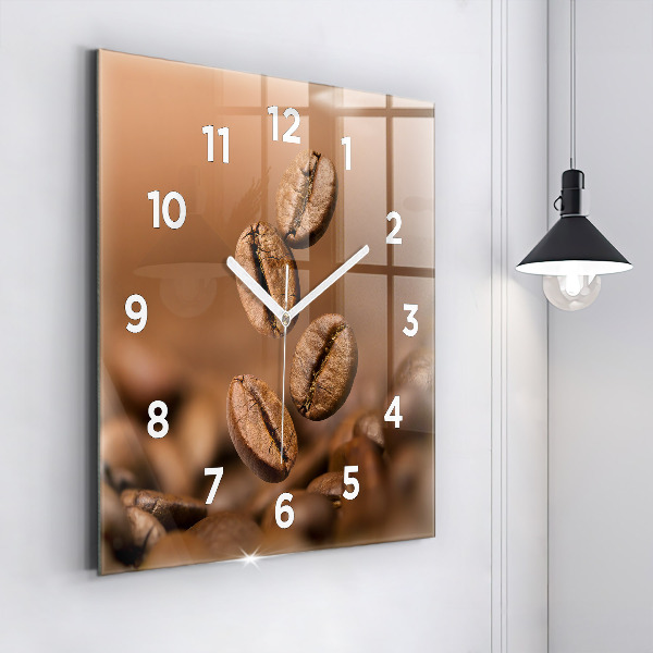 Ceas pătrat de perete din sticlă Culori abstracte