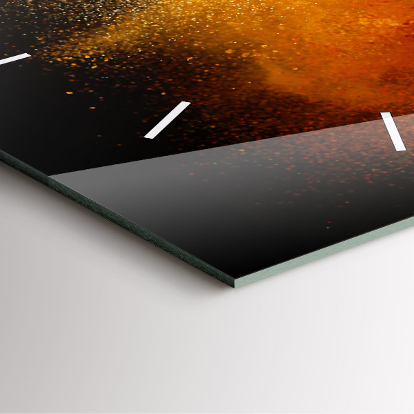 Ceas pătrat de perete din sticlă Condimentele vărsate