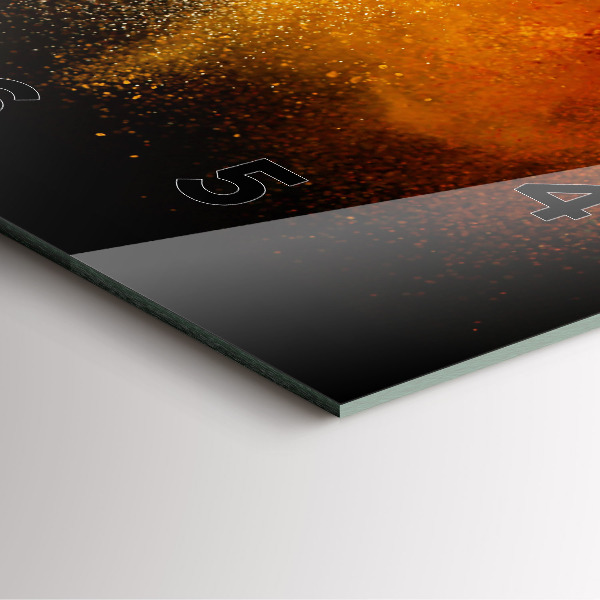 Ceas pătrat de perete din sticlă Condimentele vărsate