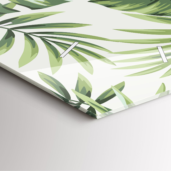 Ceas pătrat de perete din sticlă Model tropical