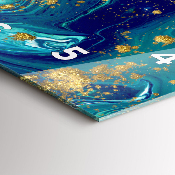 Ceas pătrat de perete din sticlă Abstracția modernă