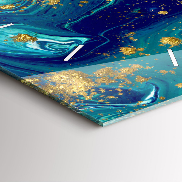 Ceas pătrat de perete din sticlă Abstracția modernă