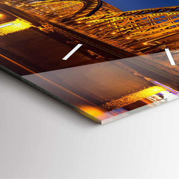 Ceas pătrat de perete din sticlă Pod din Germania