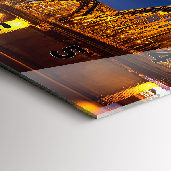 Ceas pătrat de perete din sticlă Pod din Germania