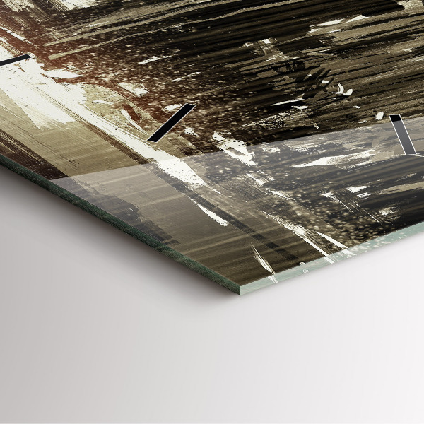 Ceas pătrat de perete din sticlă Femeie într-o noapte ploioasă