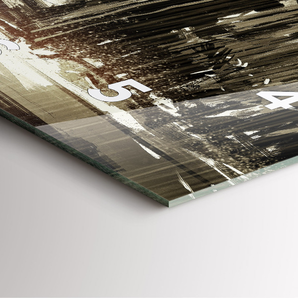 Ceas pătrat de perete din sticlă Femeie într-o noapte ploioasă