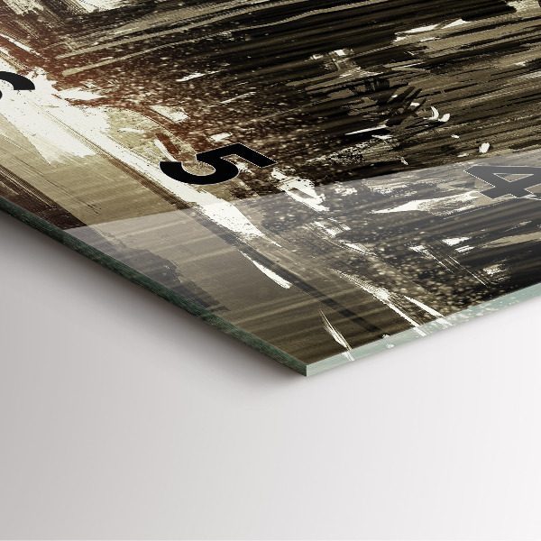 Ceas pătrat de perete din sticlă Femeie într-o noapte ploioasă