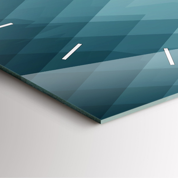 Ceas pătrat de perete din sticlă Figuri geometrice