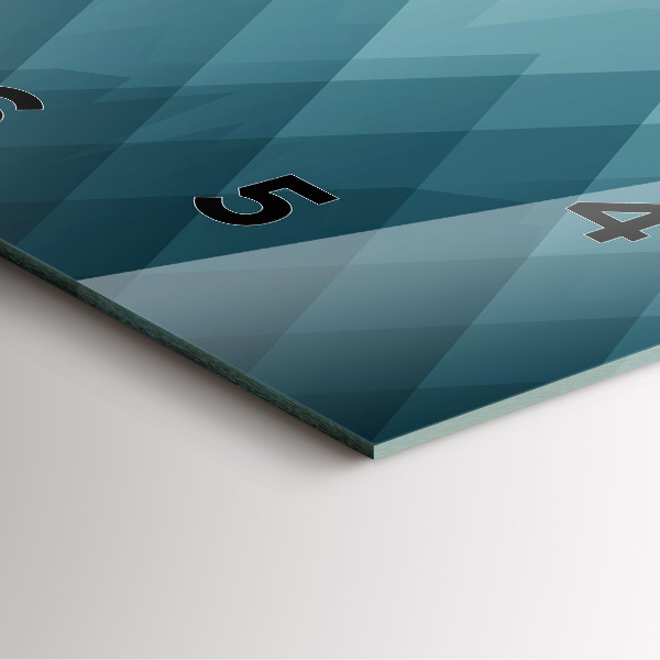 Ceas pătrat de perete din sticlă Figuri geometrice