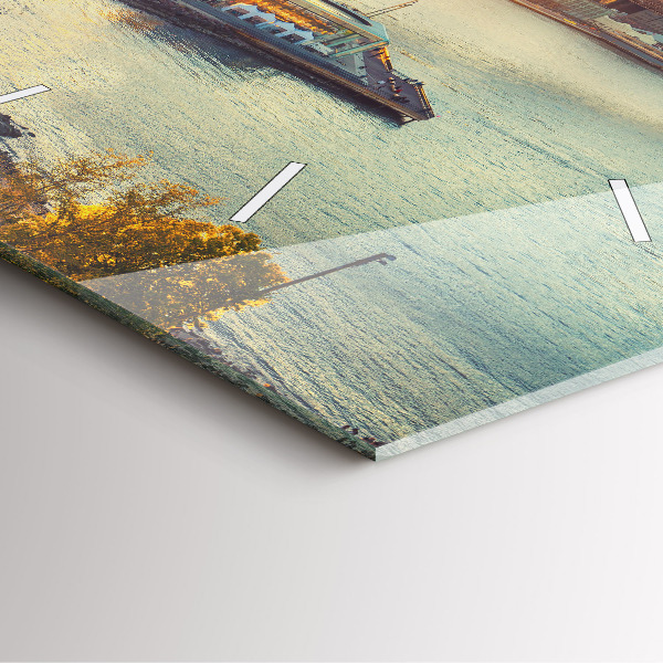 Ceas pătrat de perete din sticlă New York Manhattan