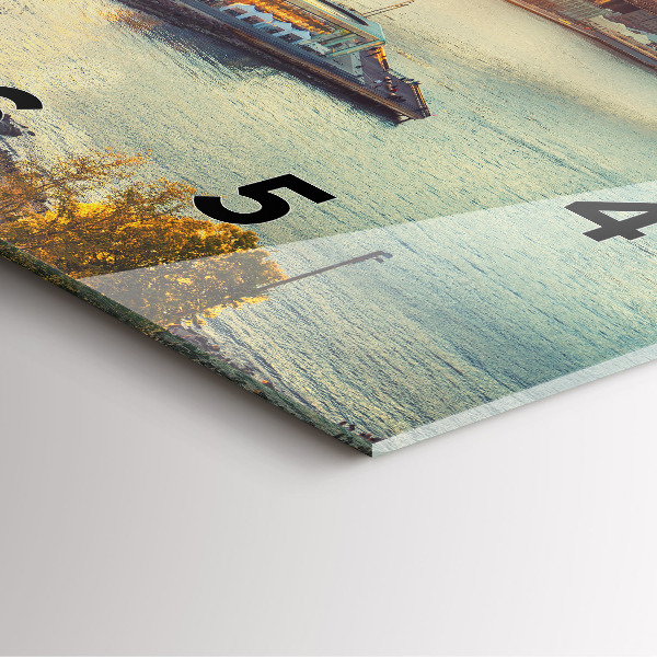 Ceas pătrat de perete din sticlă New York Manhattan