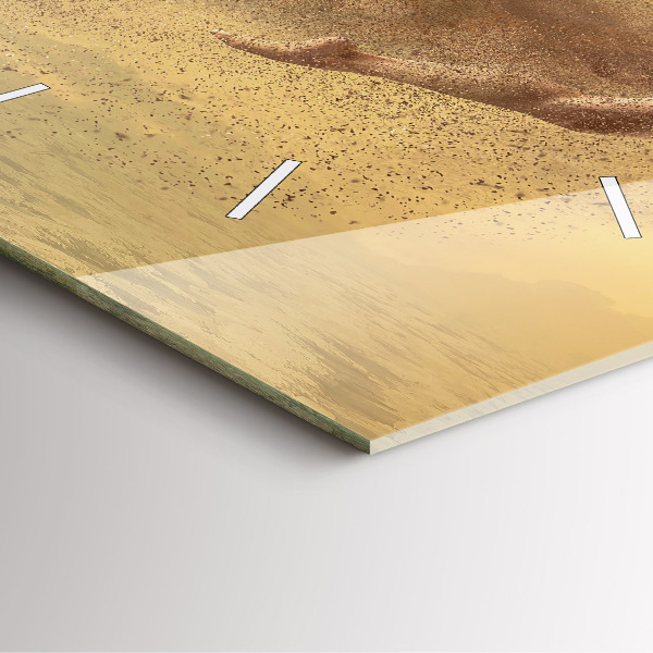 Ceas pătrat de perete din sticlă Femeie în siluetă