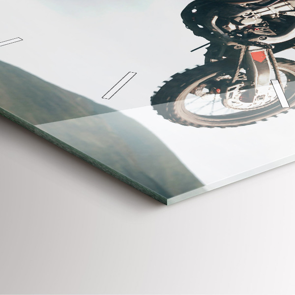 Ceas pătrat de perete din sticlă Stilul motor Adrenalina