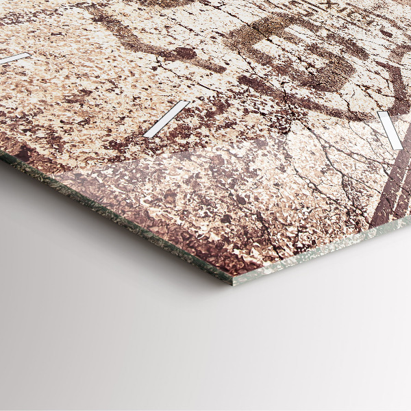 Ceas pătrat de perete din sticlă Route 66 SUA