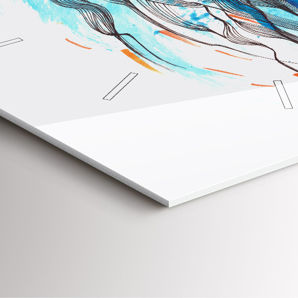 Ceas pătrat de perete din sticlă Ilustrație pentru căști