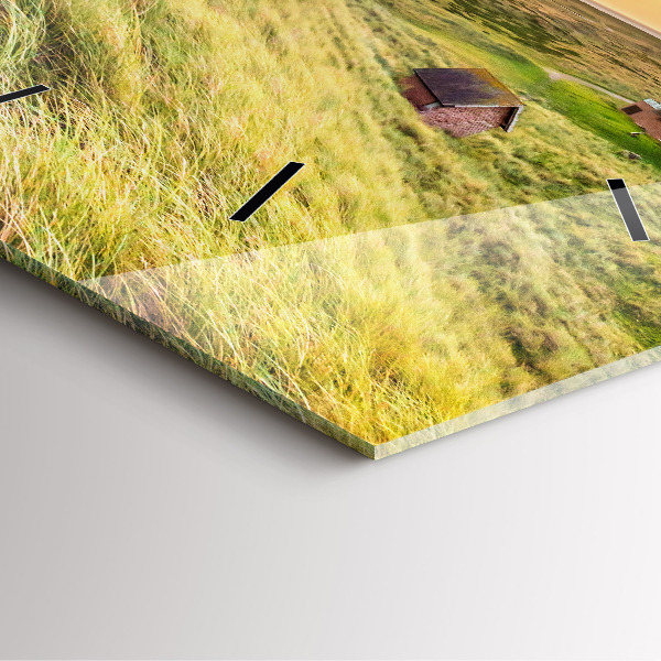 Ceas pătrat de perete din sticlă Far