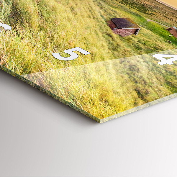 Ceas pătrat de perete din sticlă Far