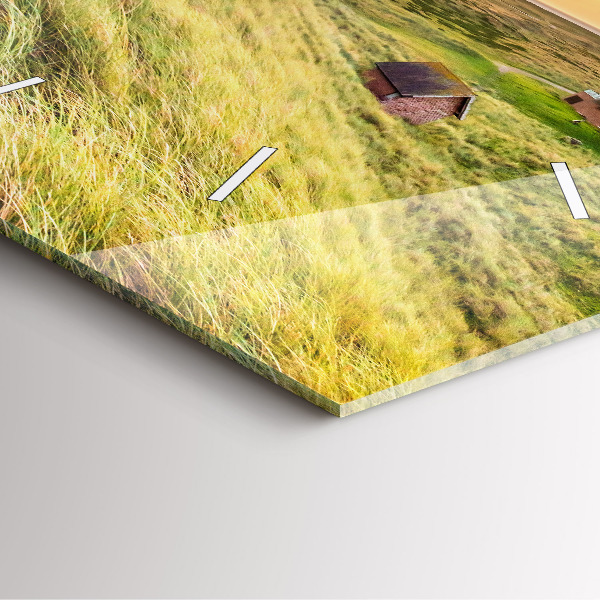 Ceas pătrat de perete din sticlă Far