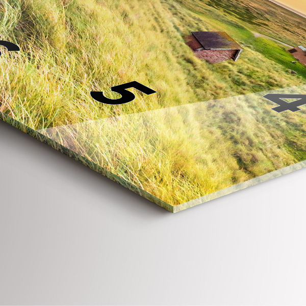 Ceas pătrat de perete din sticlă Far