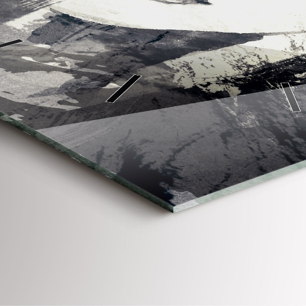 Ceas pătrat de perete din sticlă Femeie – acuarele