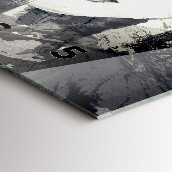 Ceas pătrat de perete din sticlă Femeie – acuarele