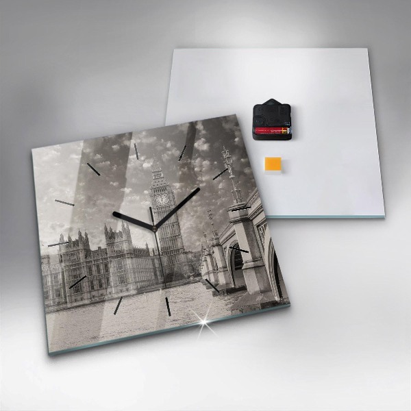 Ceas pătrat de perete din sticlă Londra Anglia Big Ben