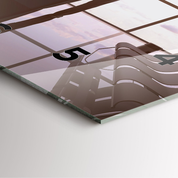 Ceas pătrat de perete din sticlă Omul la aeroport