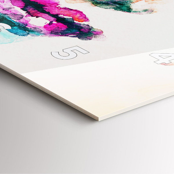 Ceas pătrat de perete din sticlă Față de femeie abstractă