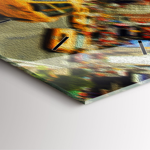 Ceas pătrat de perete din sticlă Taxiuri din New York