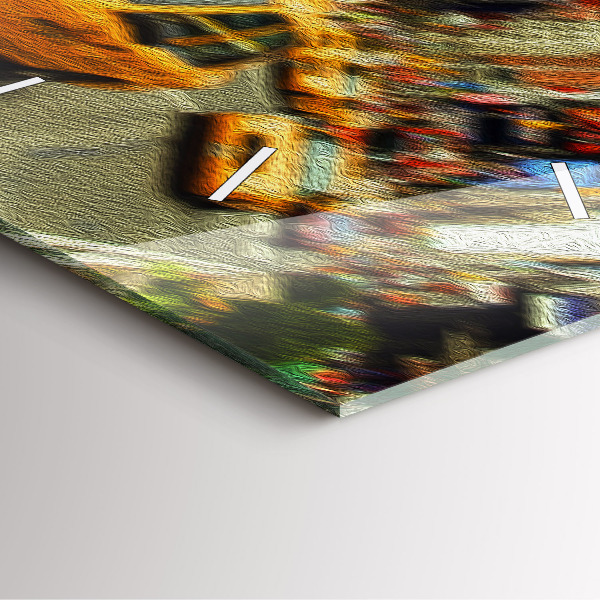 Ceas pătrat de perete din sticlă Taxiuri din New York