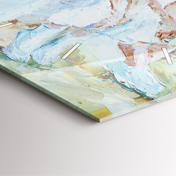 Ceas pătrat de perete din sticlă Tinere balerine