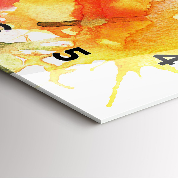 Ceas pătrat de perete din sticlă Portretul colorat al unei femei