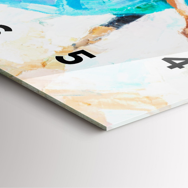 Ceas pătrat de perete din sticlă Pregătirea balerinei