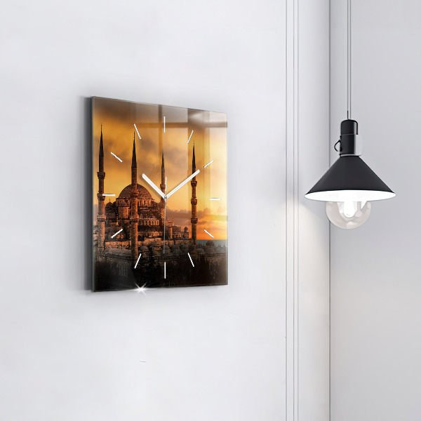 Ceas pătrat de perete din sticlă Moscheea din Istanbul