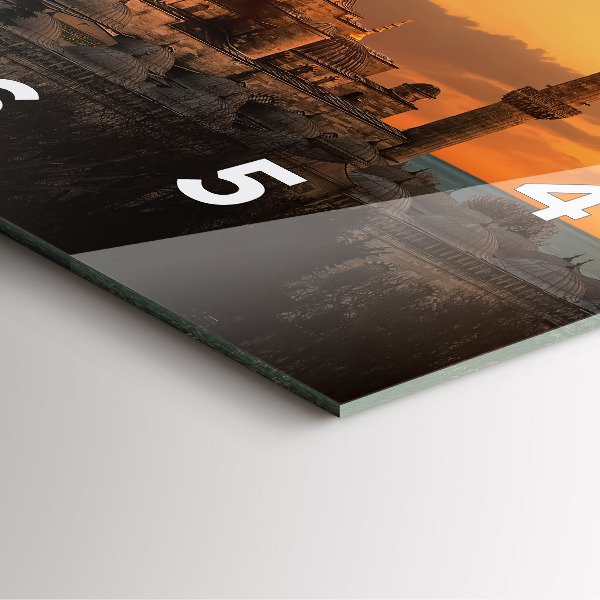 Ceas pătrat de perete din sticlă Moscheea din Istanbul