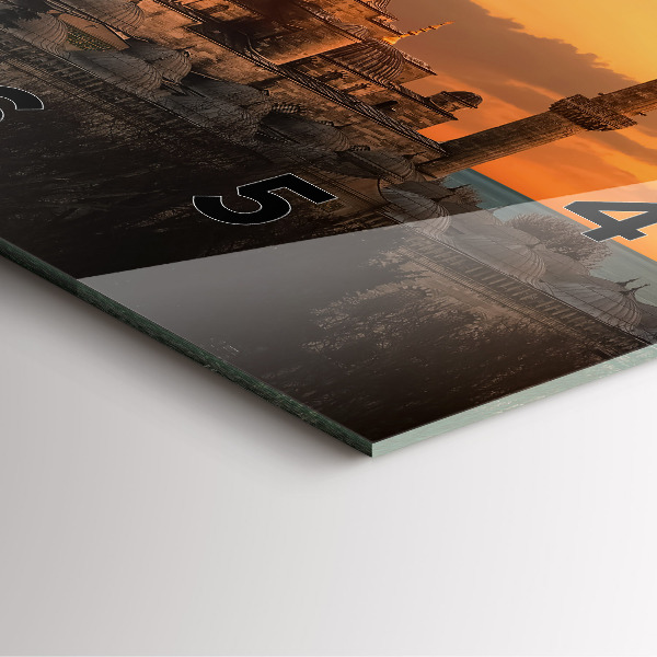 Ceas pătrat de perete din sticlă Moscheea din Istanbul